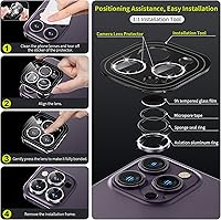 Vista 2 de WSKEN Protector de lente de cámara para iPhone 14 ProiPhone 14 Pro Max, modo de disparo nocturno Protector de pantalla de vidrio templado HD