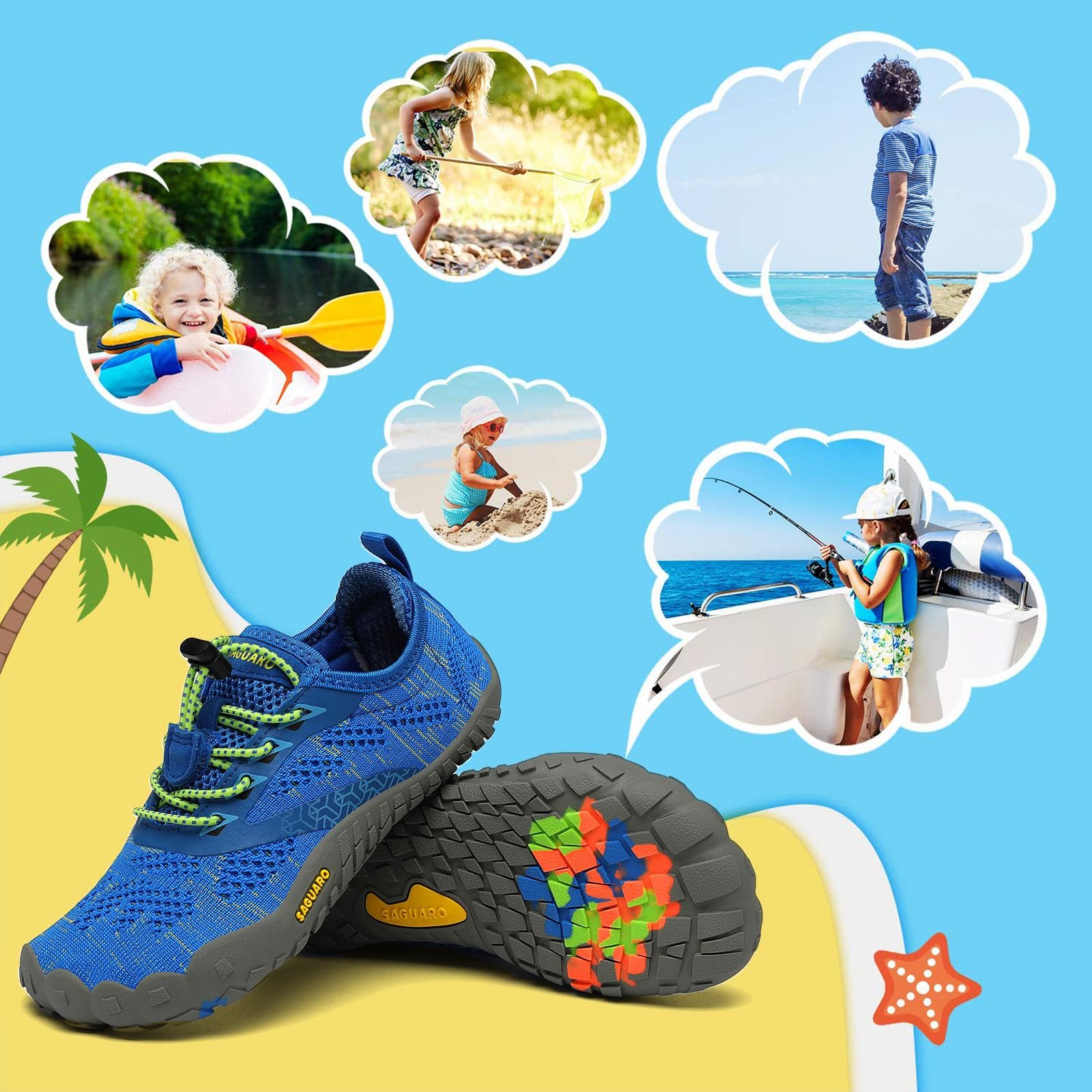 Saguaro Zapatos de Trail Niños Niñas Zapatos Deportivos Transpirable Antideslizante — view 7