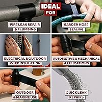 Vista 5 de XFasten Cinta autoadhesiva de silicona, para fusión 1 pulgada X 36 pies, negro