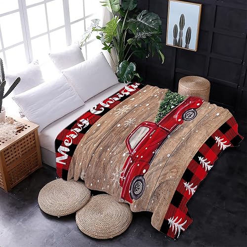 Miniatura 9 de Manta de Navidad, manta de franela sherpa súper suave para cama, sofá, ligera y acogedora copo de nieve, simple de 50 x 80 pulgadas para bebés,