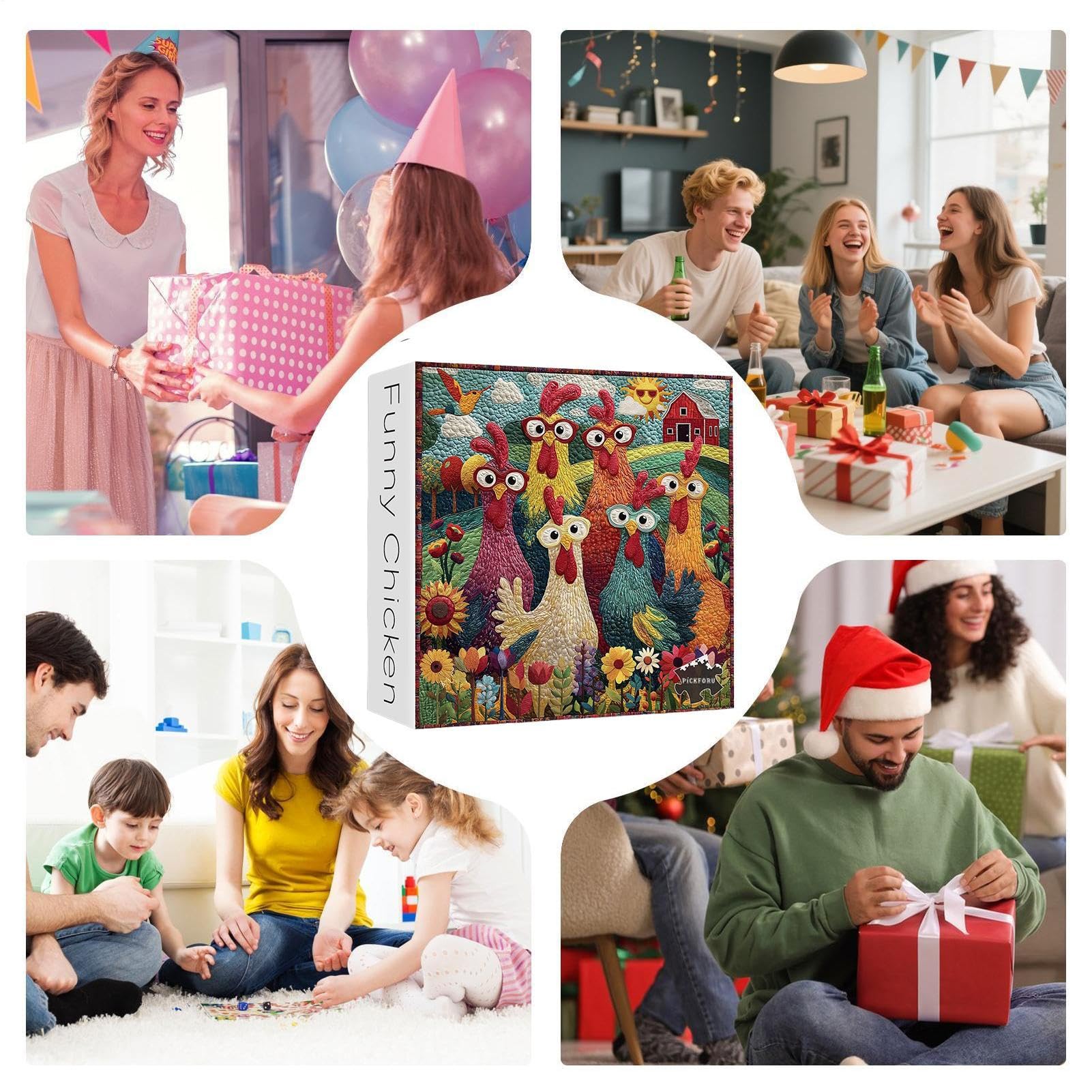 Puzzle di pollo per adulti 1000 pezzi impegnativi puzzle difficile