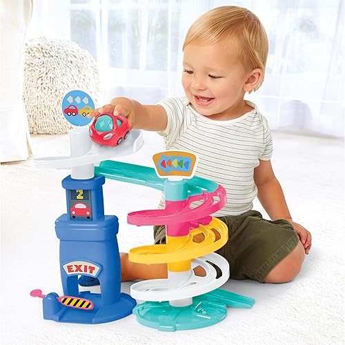 Miniatura 3 de Kidoozie Park 'n Roll Garage - Rampa en espiral de 4 pisos para niños pequeños de 18 meses en adelante