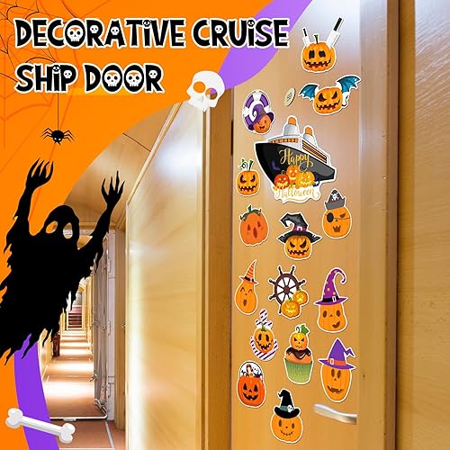 Miniatura 5 de 16 piezas de decoración de puerta de crucero, decoración de puerta de crucero, imanes magnéticos de Halloween para automóvil, ancla, preservador de