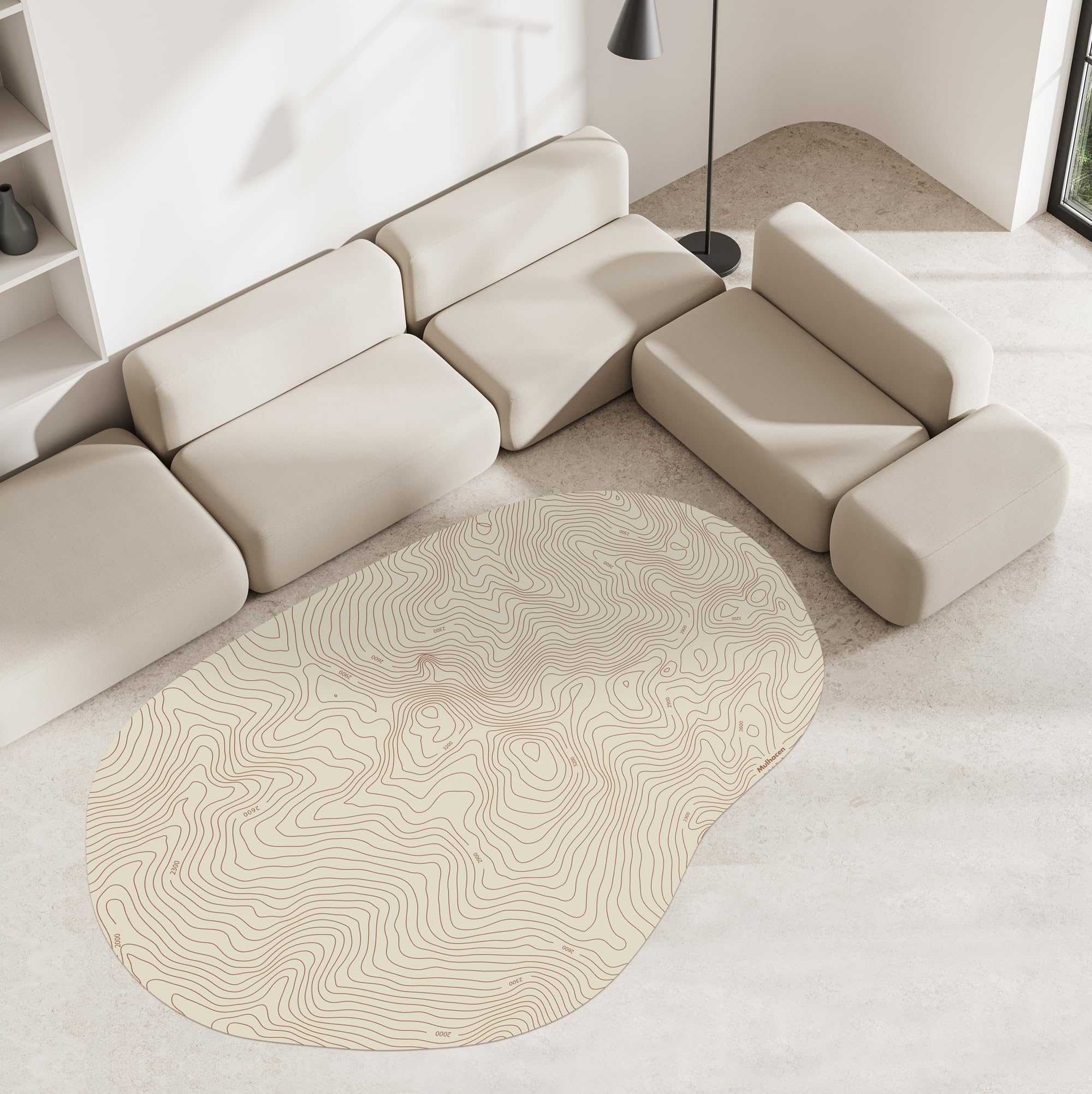 VINILIKO Design | Alfombra Vinílica Mulhacen 100x150 cm - Antideslizante, Impermeable, Lavable - Varios Tamaños - Alfombra Vinilo Salón, Cocina