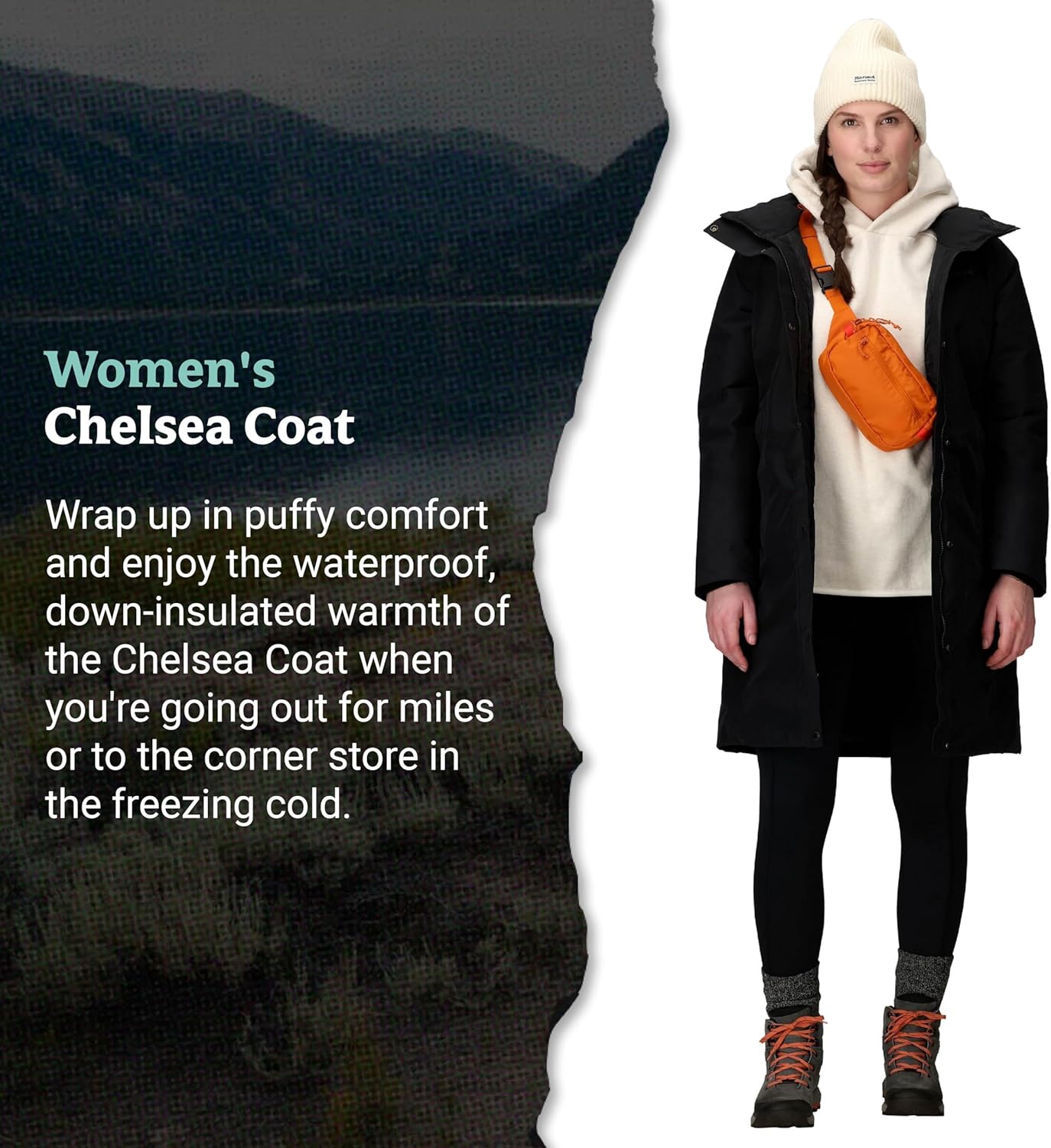 MARMOT womens Chelsea 700 Down Fill Coat With Hood - Image 5
