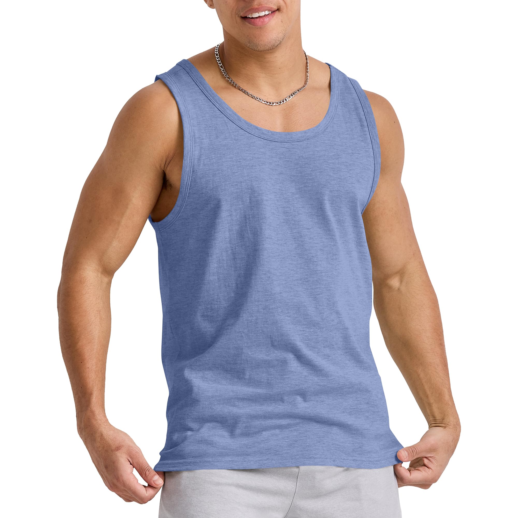 Hanes Mens Originals Tri-Blend Tank Top, Lightweight Tanks for Men, Sleeveless Tank Shirt