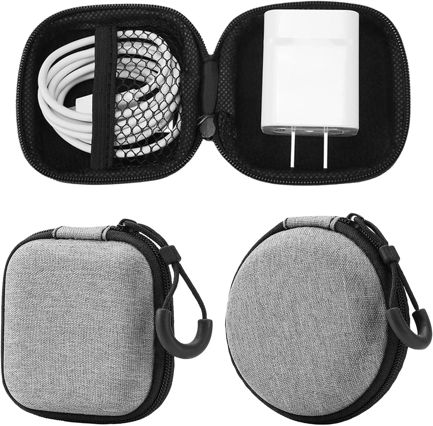 2 Pcs Earphone Case,Mini Loop Earplugs Case Portable Hanging Loop