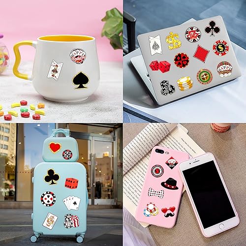 Miniatura 5 de Tatuajes temporales con temática de casino decoraciones de fiesta de cumpleaños suministros de decoración lindas calcomanías de tatuaje 8 hojas 96