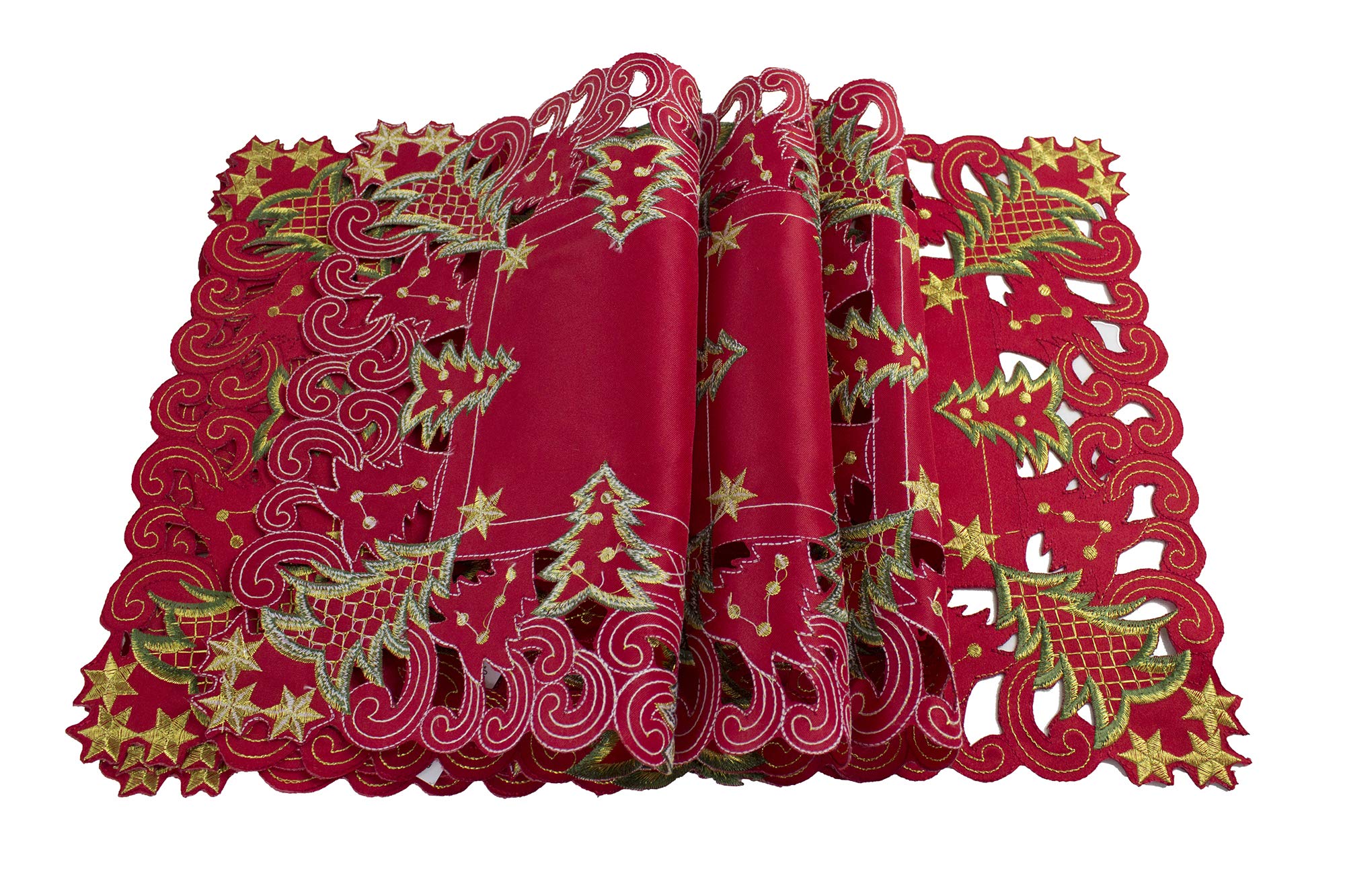 Fennco Styles Pandora Collection Holiday Christmas Tree Table Runner 16