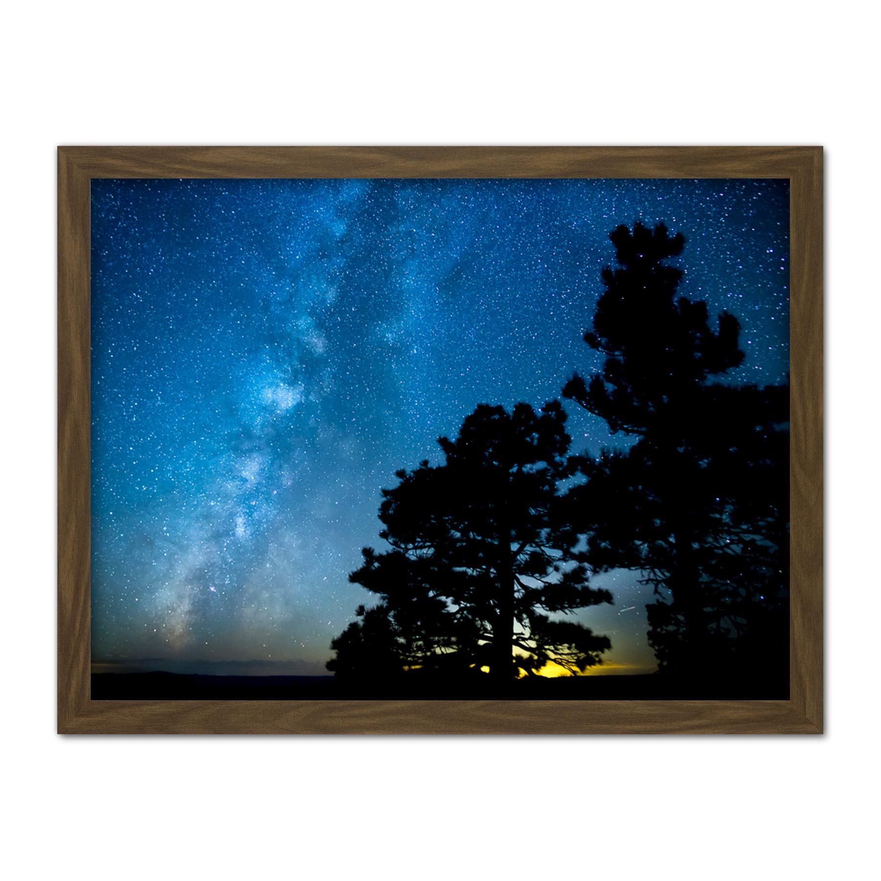Artery8 BLM Wick Grand Canyon-Parashant Monument Stars Milky Way Artwork Framed Wall Art Print 18X24 Inch