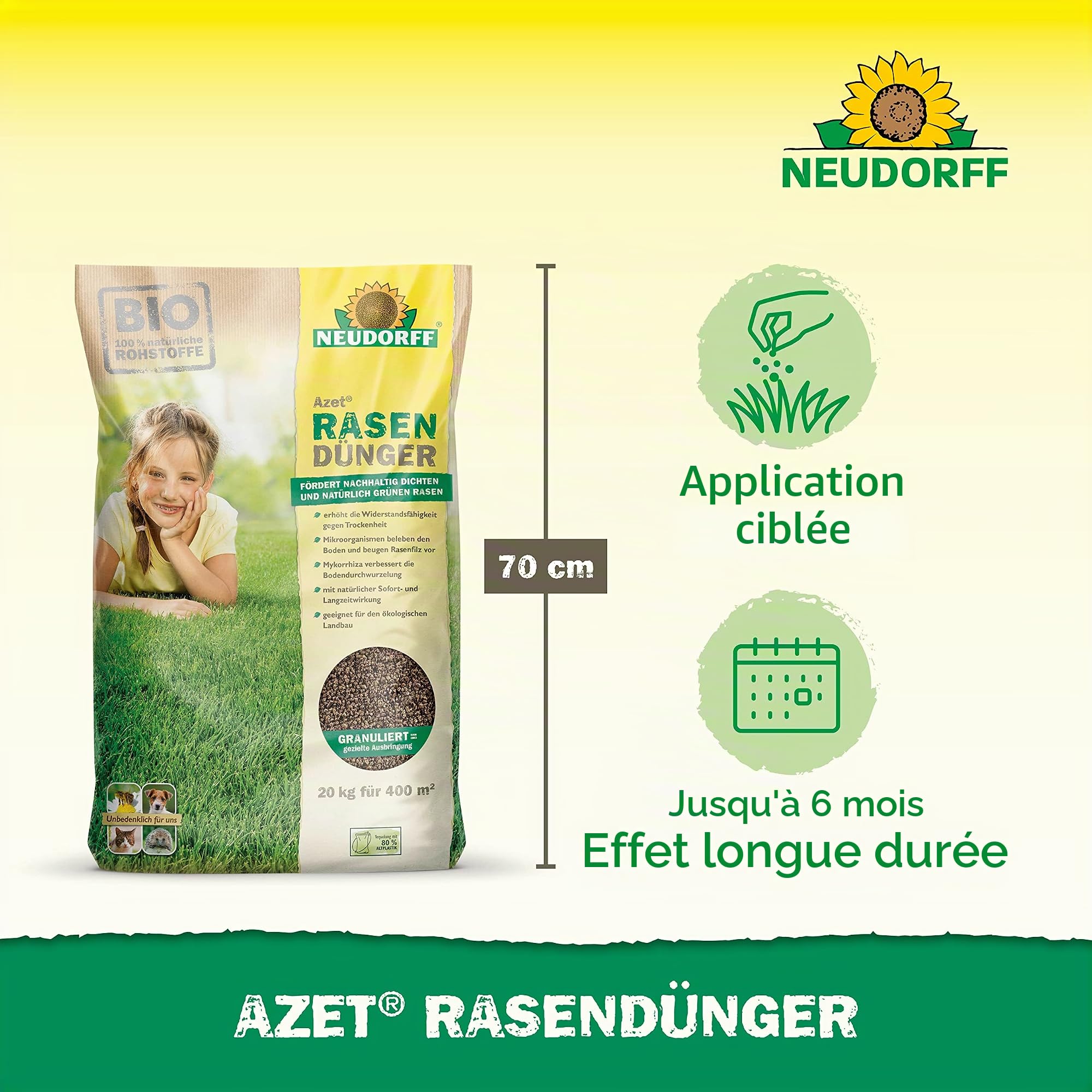 Neudorff azet Engrais pour Gazon, 20kg