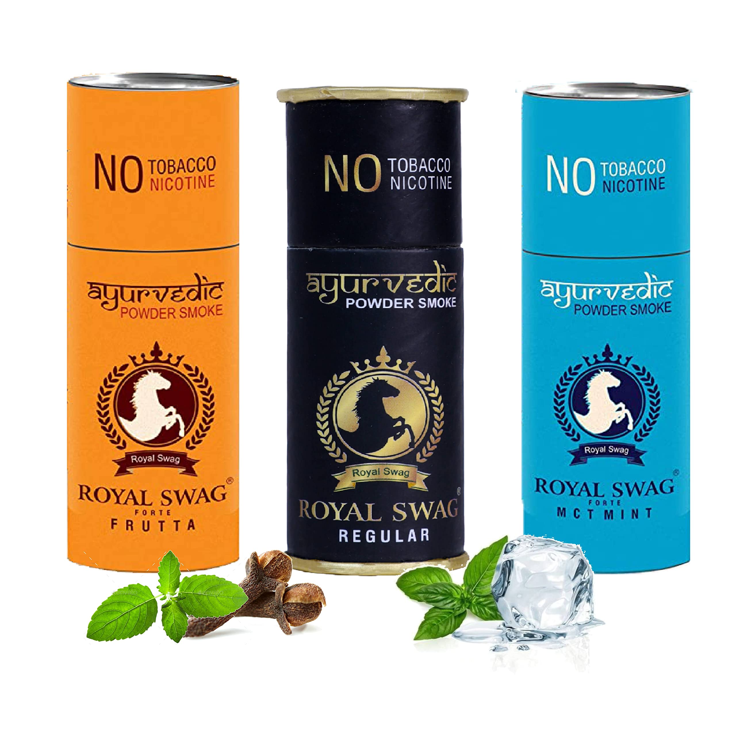 ROYAL SWAG Ayurvedic Herbal Nicotine Free Cigarettes(100% Tobacco-Free 100% Nicotine-Free) Regular, Frutta, Mint Flavoured | Smoking Cessation(Pack Of 15)