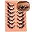 False Eyelashes Wispy Lashes Natural Look Fake Eyelashes Cat Eye Lashes Mink Fluffy Strip False Lashes Fox Eye Lashes Pack 7 Pairs ALICROWN