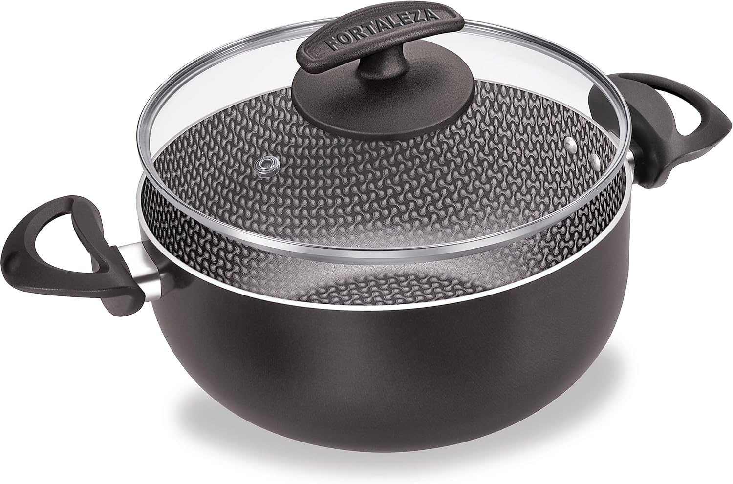 CAÇAROLA 22 GRAN CHEF C/TPA VIDRO BLACK - imagem principal do produto