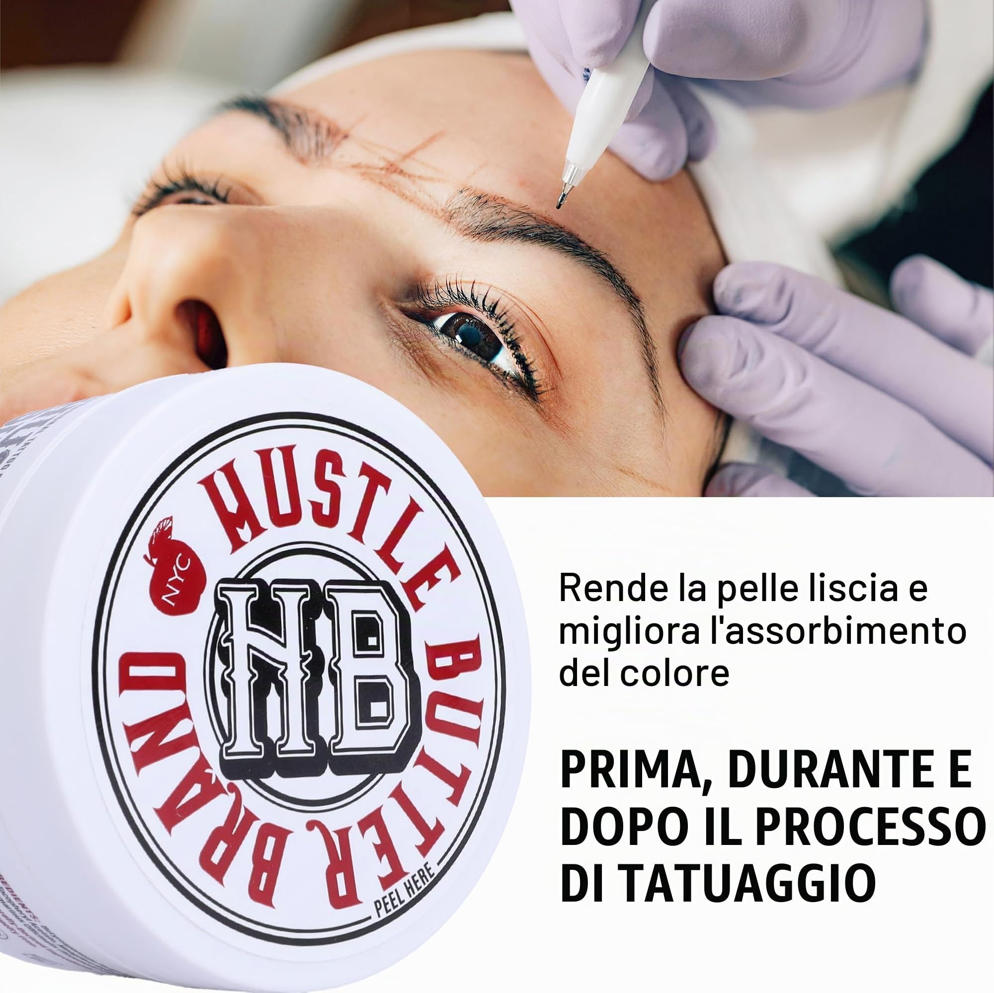 TATTOO HUSTLE BUTTER DELUXE ORIGINAL – 2x150ml crema vegana per la cura del tatuaggio con ingredienti naturali come mango, papaya e burro di karité, favorisce la guarigione, riduce rossori e gonfiori
