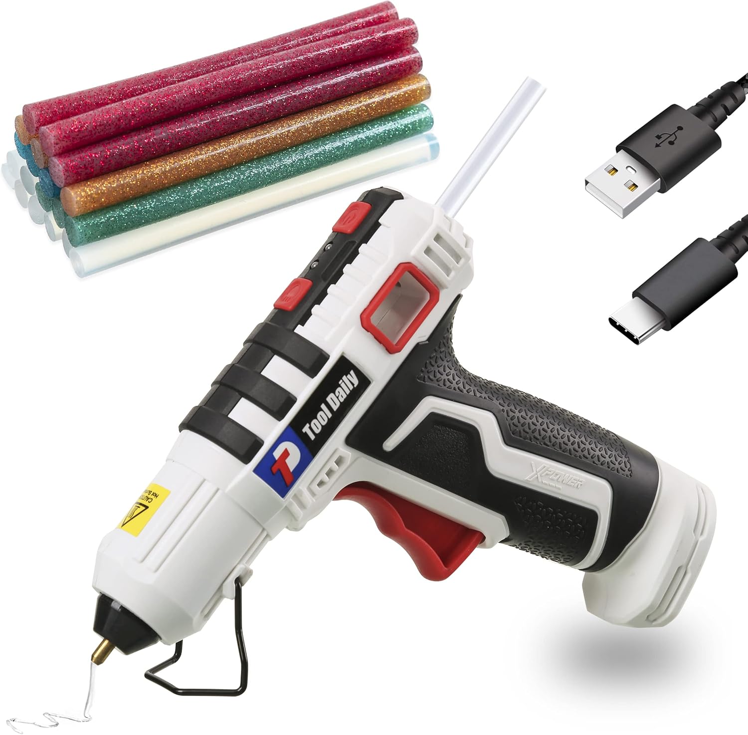 Cordless Hot Glue Gun, Fast Preheating Glue Gun Kit with 20 Pcs Mini Glue Gun Sticks, USB Rechargeable Smart-Power-Off Hot Melt Glue Gun for Quick Repairs, Arts, Crafts, DIY and Festival Decorations : Arts, Crafts & Sewing