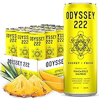 Vista 19 de Odyssey - Bebida energética 222, preentrenamiento, 222 mg de cafeína, bebidas energéticas limpias, L teanina, melena de león, cordyceps y té verde