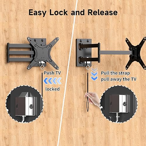 Miniatura 2 de Suptek Soporte de TV RV con cerradura para televisores de 13 a 43 pulgadas  Soporte de pared con bloqueo de movimiento completo para cámper,