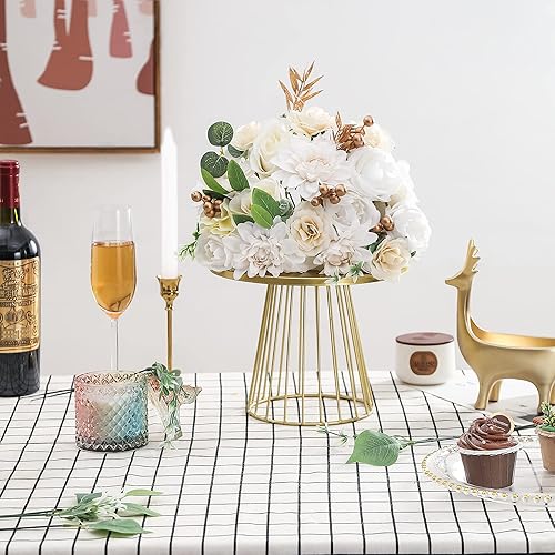 Miniatura 3 de Combo de flores artificiales, flores falsas para mesas de bricolaje, centros de mesa, baby shower, despedida de soltera, arreglos de ramo de boda,