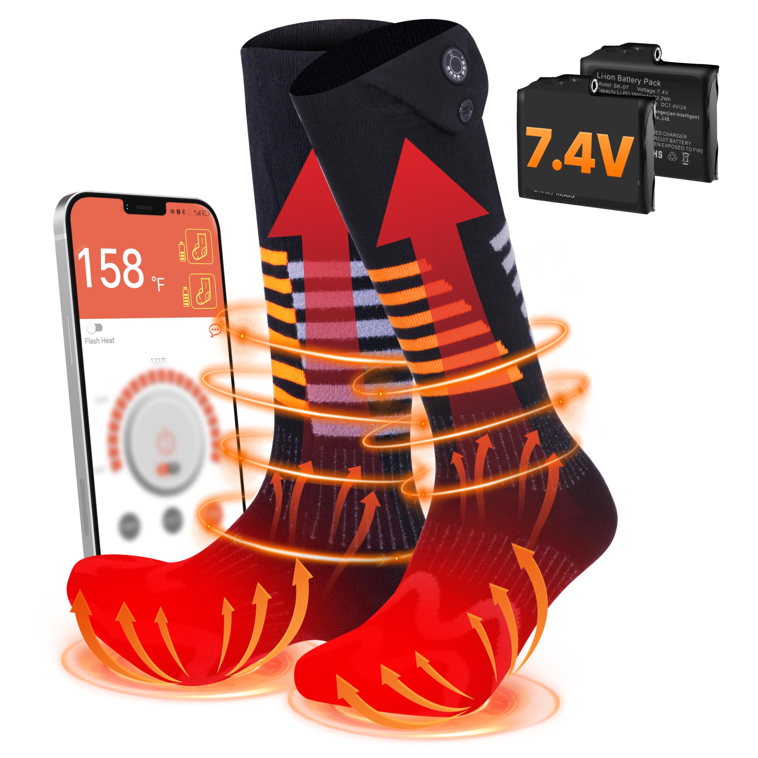 Hyliaty 7.4V Heated Socks