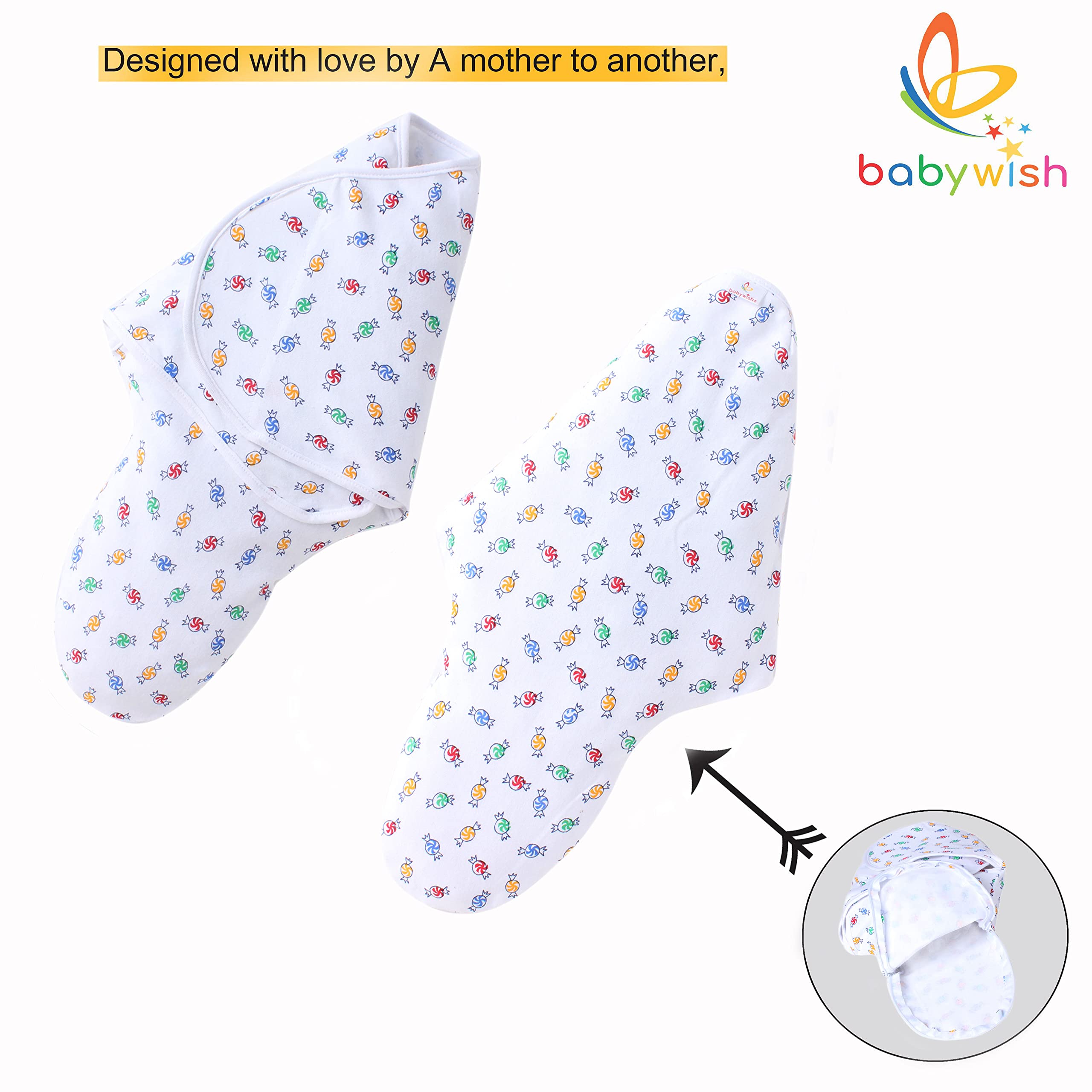 baby wish Baby Swaddle wrap for Newborn Choco Wrapper Set 3
