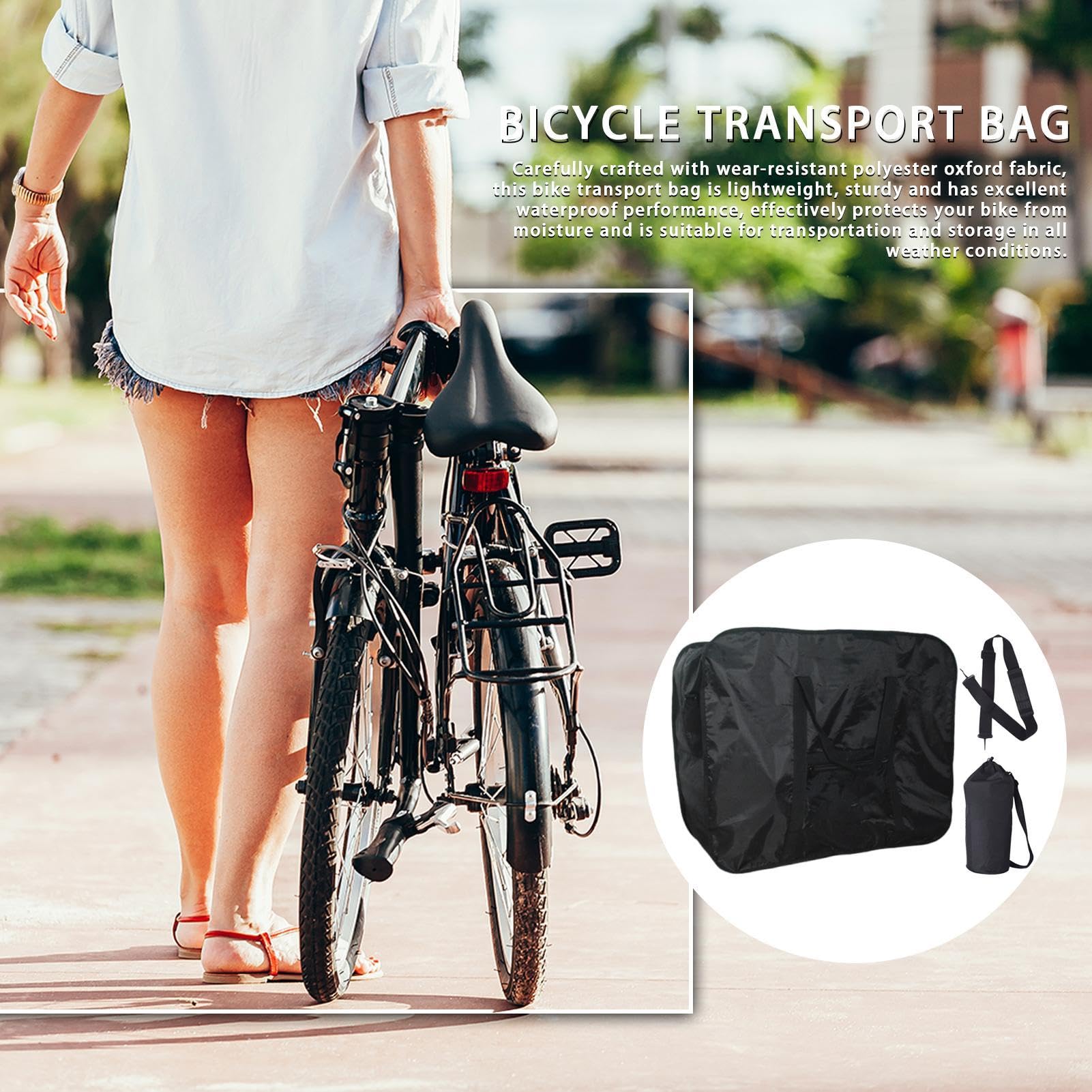 Borsa da ciclismo pieghevole, borsa da trasporto per ciclismo | Custodia per il trasporto in bicicletta - Robusta borsa da viaggio per ciclismo, custodia da ciclismo pieghevole all'aperto per trasport