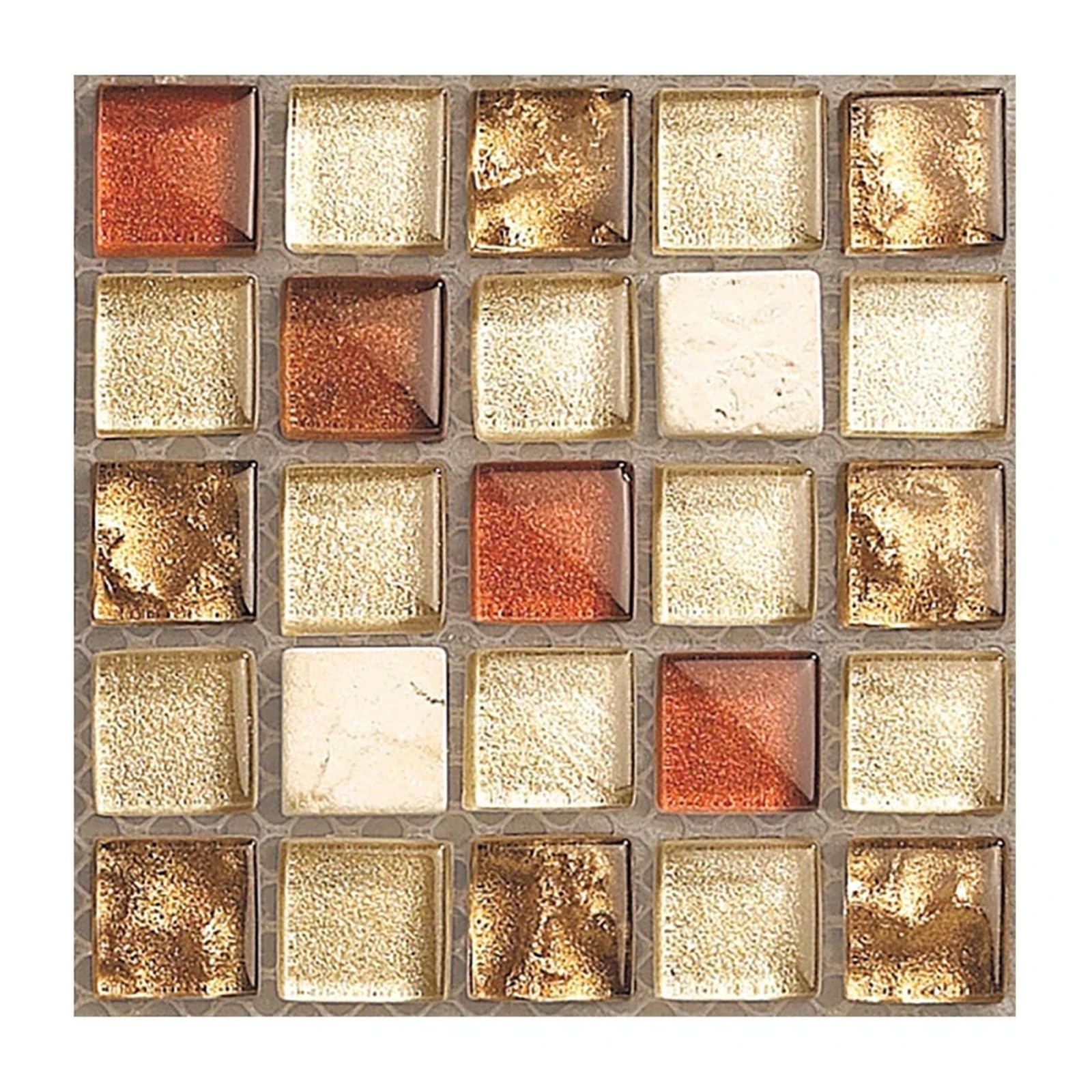 3D Tile Stickers Mosaic Tile 3D Adhesive Wall Sticker Thickened Waterproof Photograph Background Home Improvement Wall Covering Decor(B)