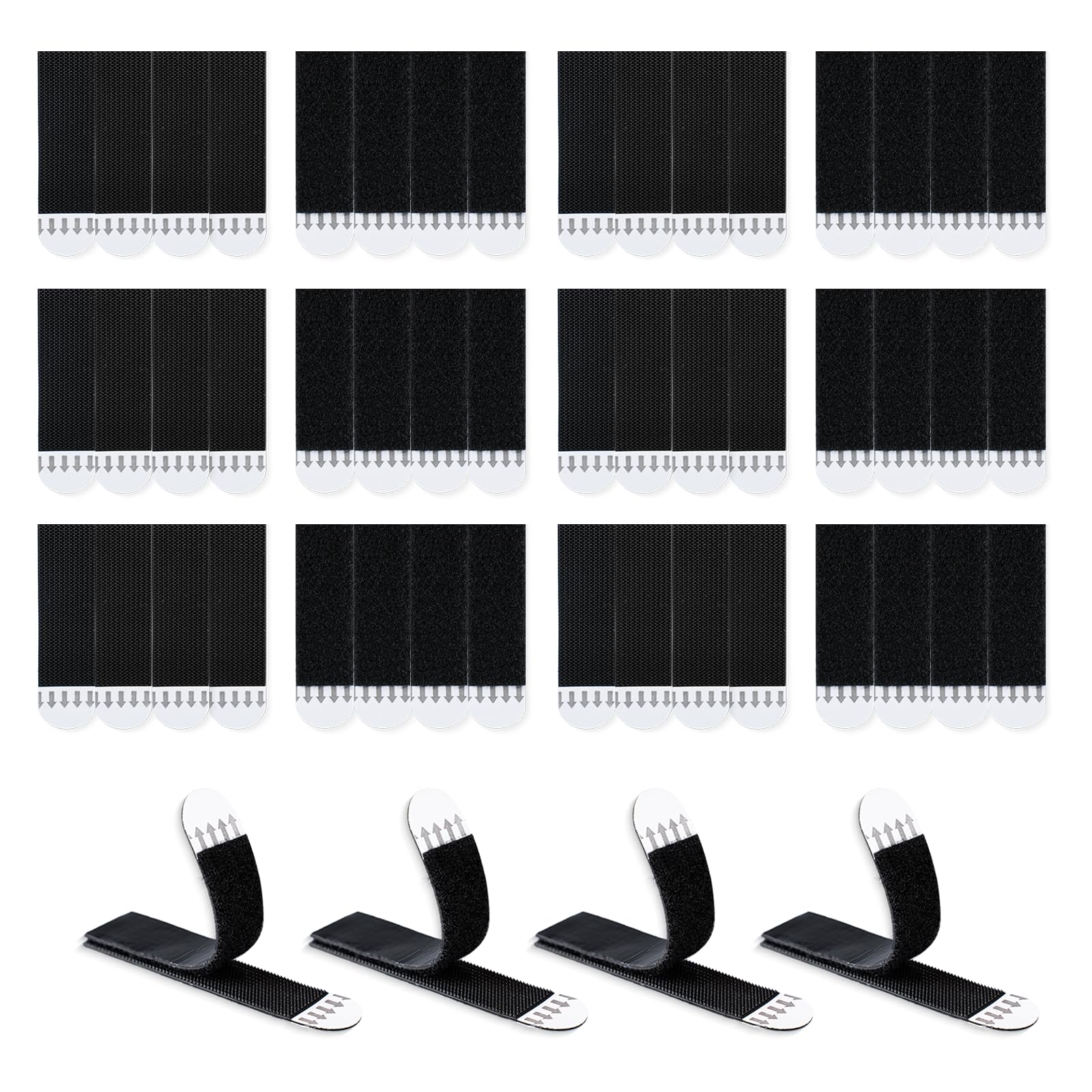 LLPT Picture Hanging Strips 24 Pairs (48 Strips) Small 15 x 50mm Black — image 1