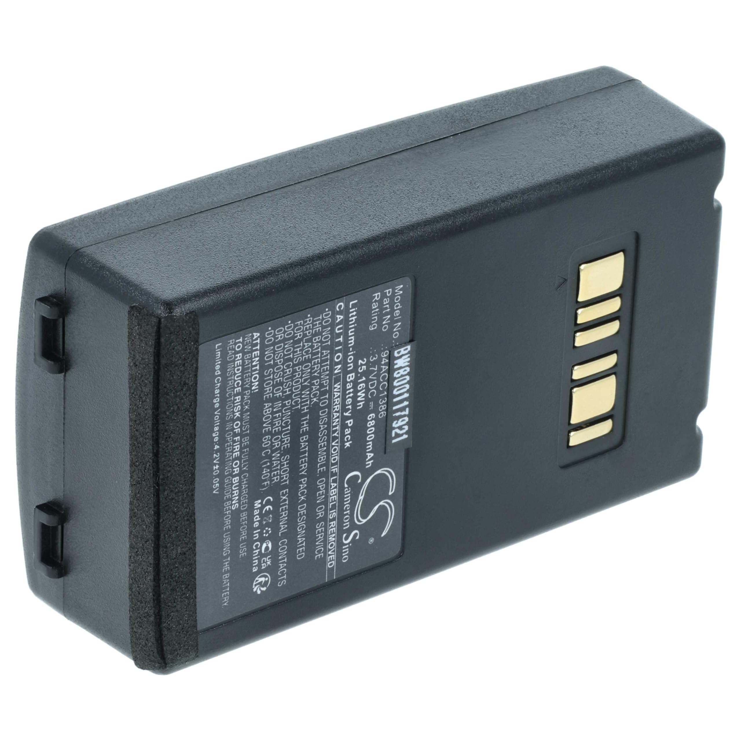 vhbw 2 x akumulator kompatybilny z Datalogic Falcon X3, Falcon X4, Falcon X3 Plus skaner kodów kreskowych POS (6800 mAh, 3,7 V, litowo-jonowy)