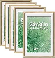 Vista 157 de VCK Paquete de 2 portarretratos de 8 x 10 pulgadas, roble natural, madera de alta gama con vidrio templado, para fotos de 5 x 7 pulgadas