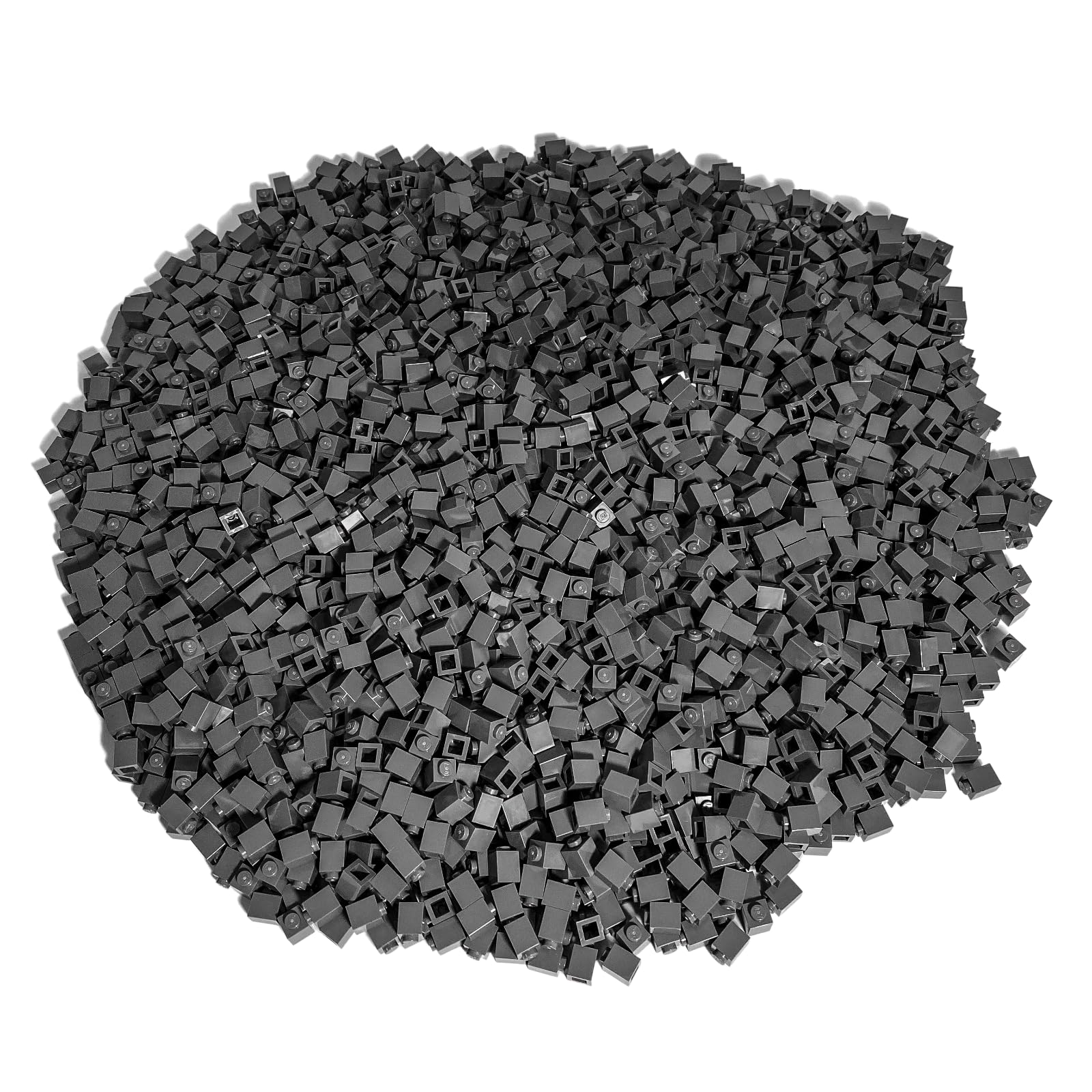 LEGO Classic Pack of 100 1x1 Stone (3005, Dark Grey) with Stone Separator, Darkgray