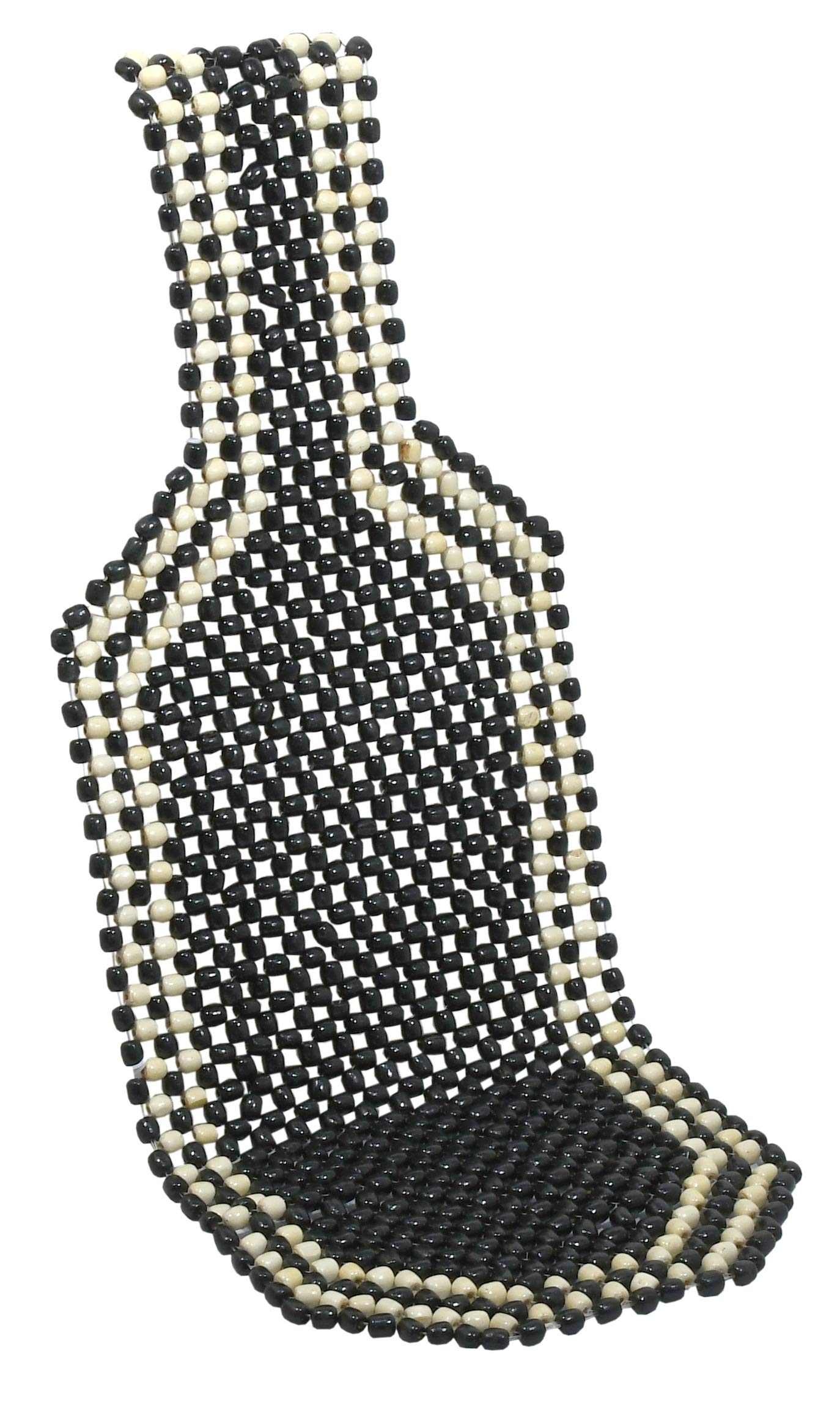 Compass Funda de asiento con bolas de madera (127 x 38 cm), color negro