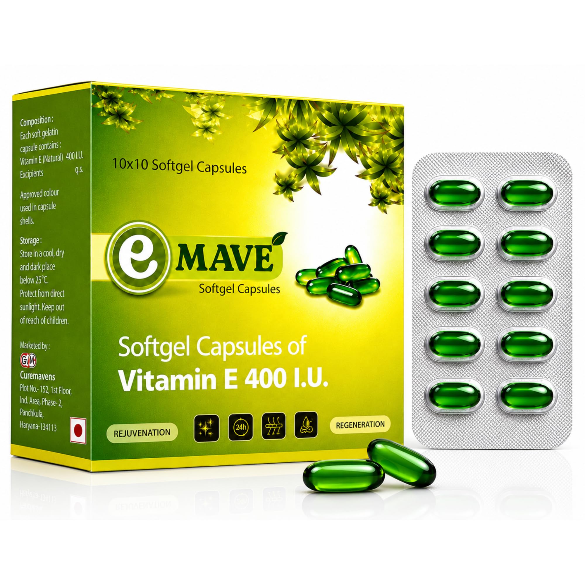 Vitamin E 400 IU Softgel Capsules | Nutraceutical Supplement for Daily Wellness | Antioxidant Vitamin E Formula | Easy-to-Consume Softgels | 30 Capsules-image-3
