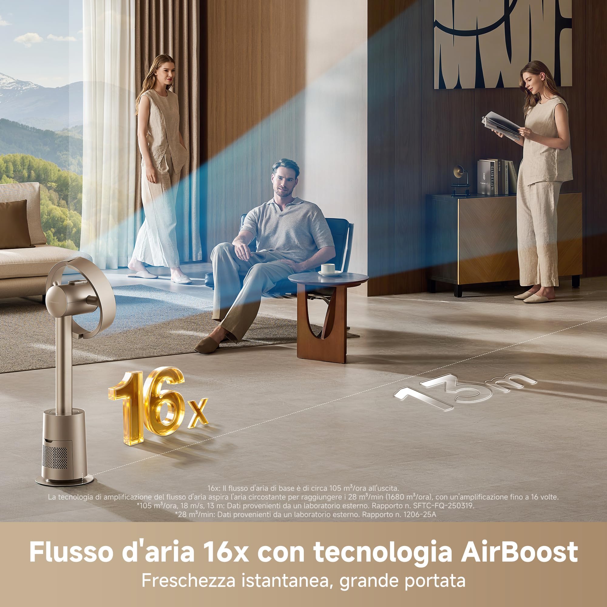 DREAME MF10 Ventilatore senza Pale con Flusso d’Aria a 270°, Circolazione in Tutta la Stanza, Flusso d’Aria che si Adatta alla Temperatura, Sperimenta un Nuovo Tipo di Ventilazione, Filtro Lavabile