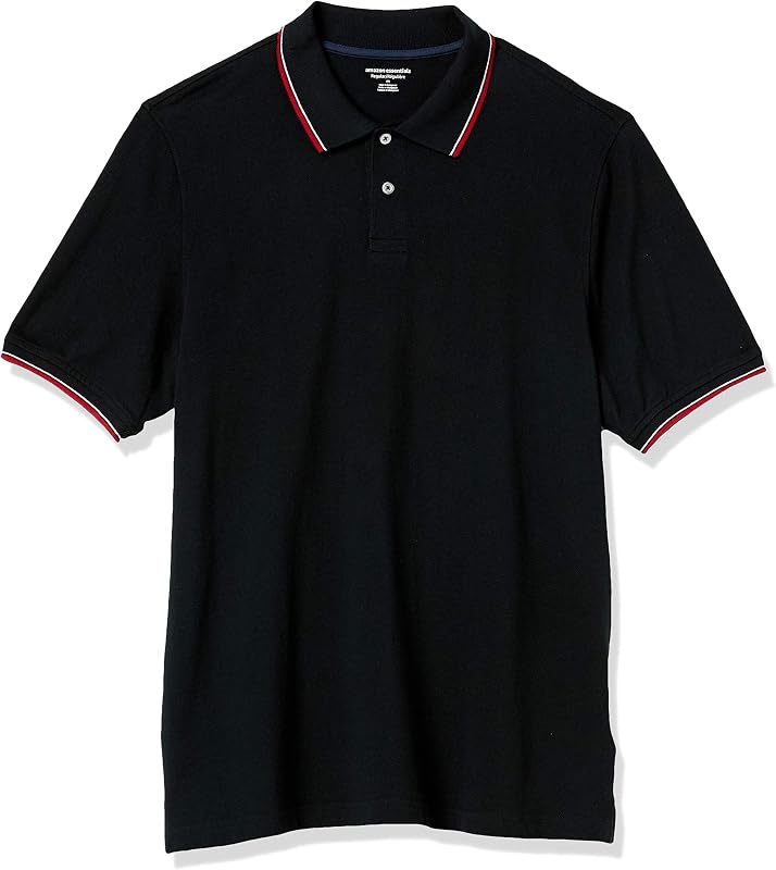 Polo de piqué de algodón de manga corta y corte recto Amazon Essentials para hombre (disponible en grande y alto)