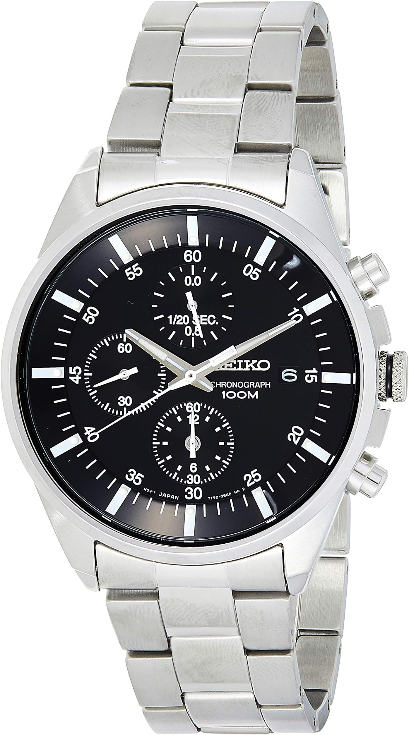 Seiko Men's Chronograph Quartz Watch with Stainless Steel Bracelet – SNDC81P1
