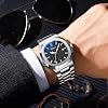 JewelryWe Watches Men Women Analogue Quartz Watch 30 m Waterproof Stainless Steel Bracelet Business Casual Watch with Luminous Hands and Watch Tool Various Models