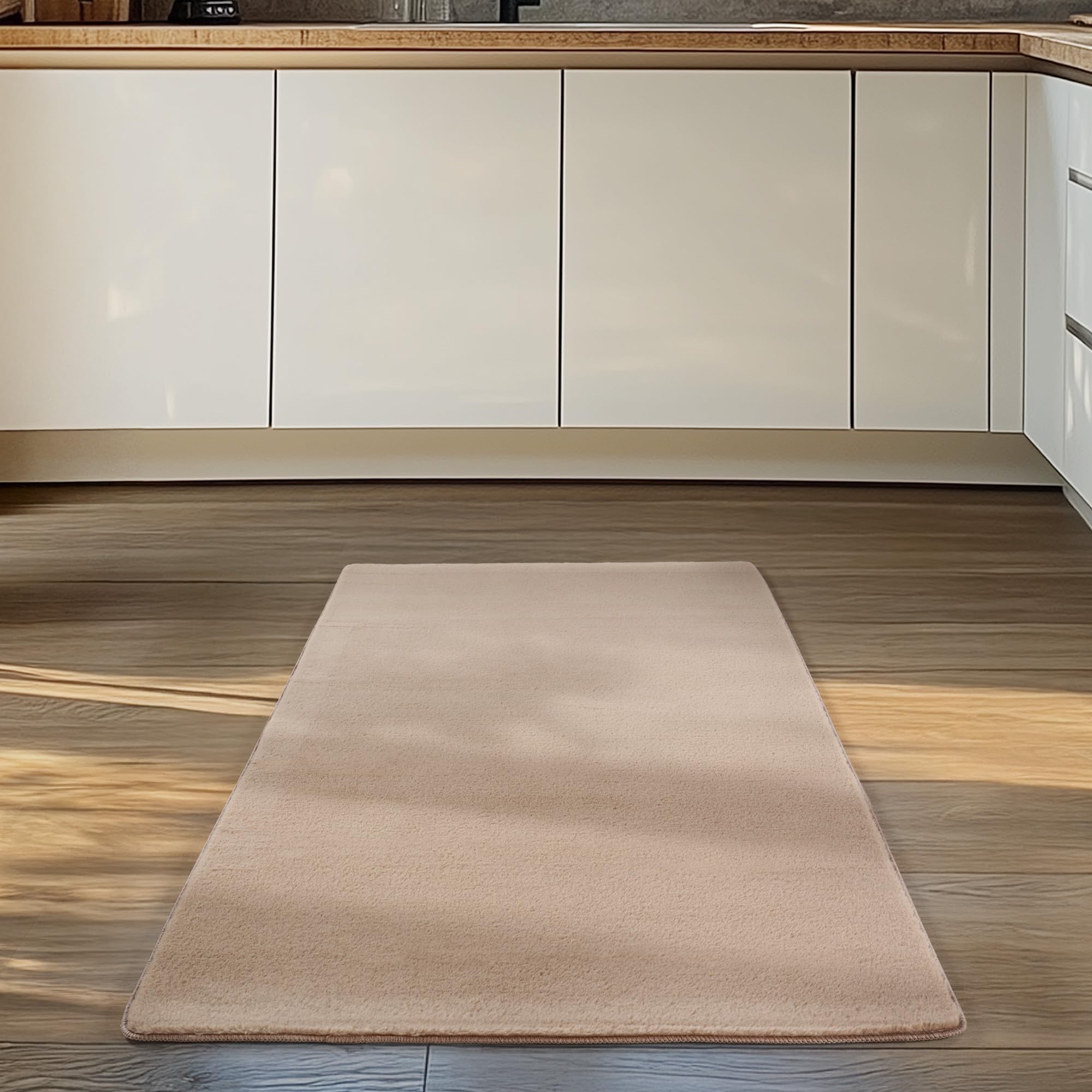 Carpettex Teppich Kurzflor Teppich Waschbar, rund, rutschfest & weich, modernes einfarbiges Design für Wohnzimmer, Schlafzimmer, Küche & Kinderzimmer.