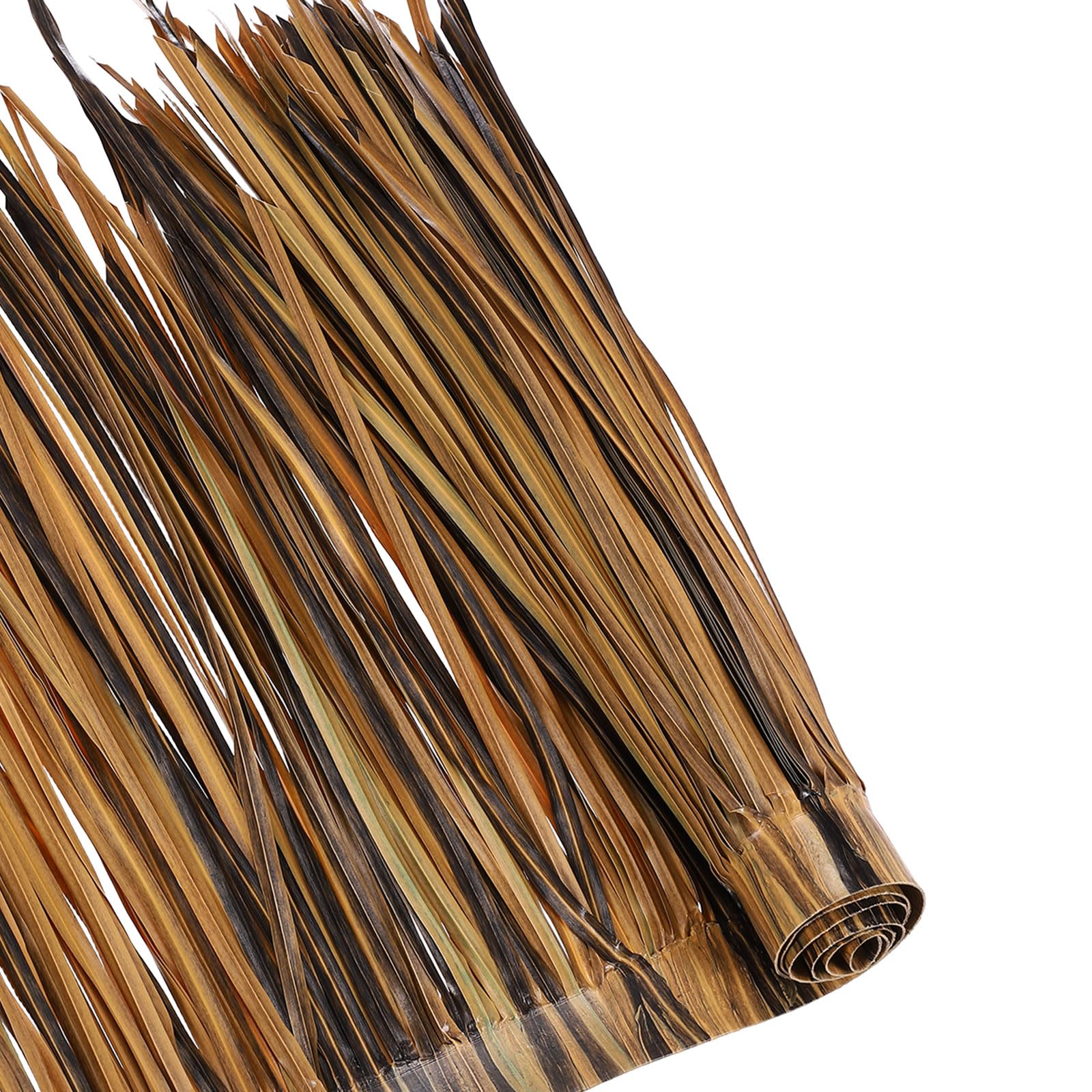 HARFINGTON Tiki Straw Roof 40" x 20" Mexican Artificial Palm Straw Rolls Hut Grass Skirting Roof for Garden Patio Tiki Bars Fence Party Decoration, Dry Grass Mix