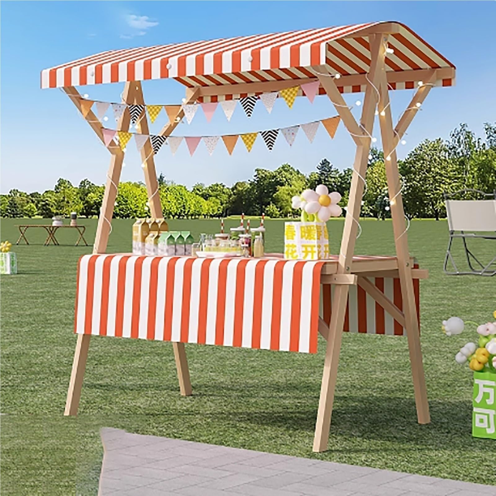 Genérico Carro Plegable para Festivales, Carrito de Camping portátil, Carrito Plegable, Carrito de Comida Plegable sobre Ruedas, Puesto de Venta Ligero para mercados callejeros, mercados de agriculto