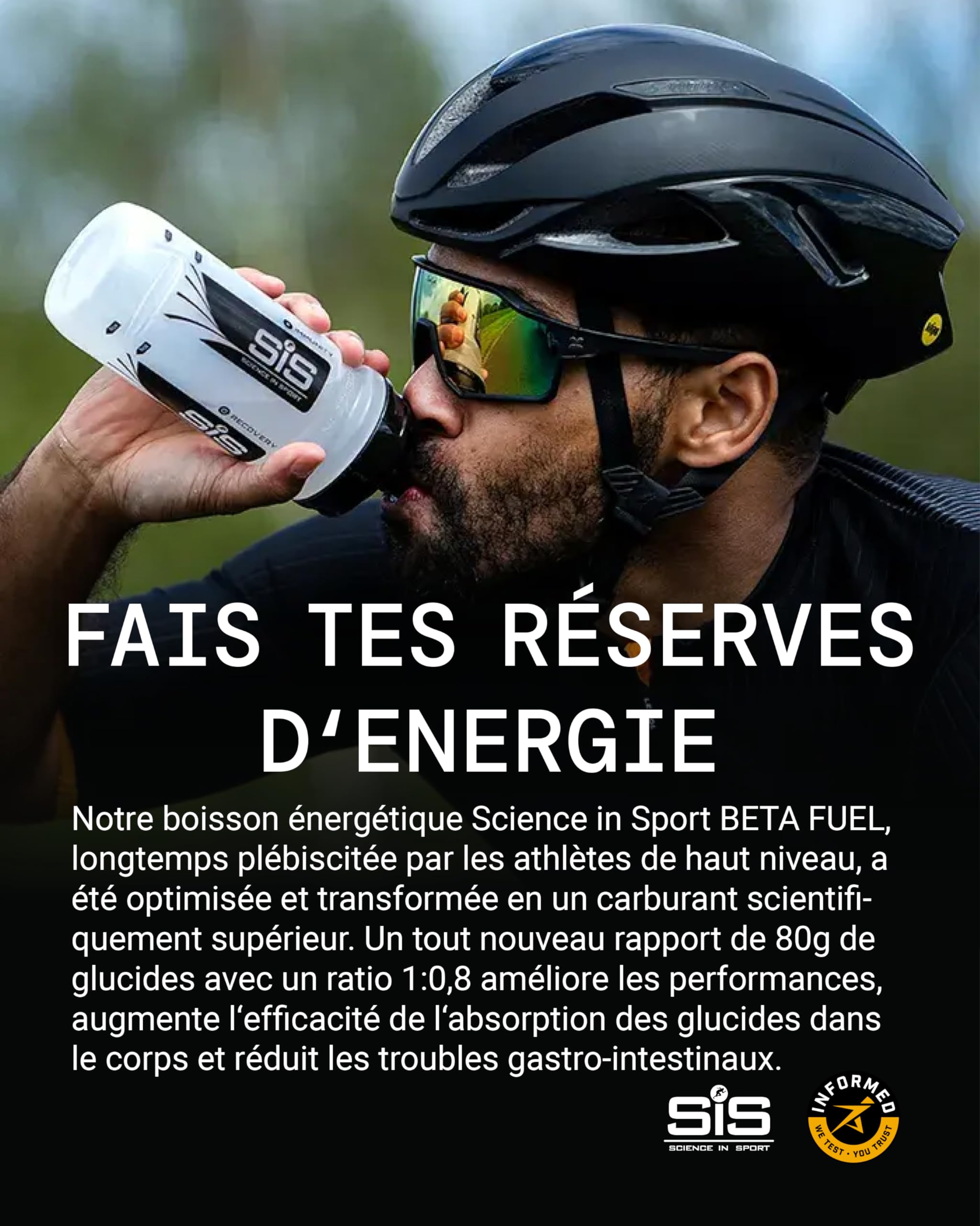 Science in Sport BETA Fuel 80 Poudre Boisson Énergisante 15 x 82g Fruits rouges - Poudre de boisson isotonique avec 80g de glucides, source e d’énergie pour sportifs d’endurance