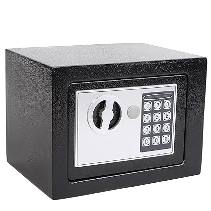 GNOLY Fireproof Wall-Anchoring Safe Deposit Box Electronic Safe Security Box for Money Jewelry Cash (1Pcs)