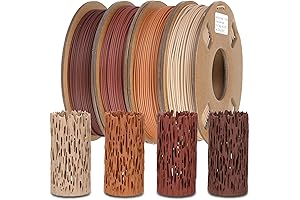 Hatchbox Wood PLA 1.75mm 4-Pack Wood Filament Bundle