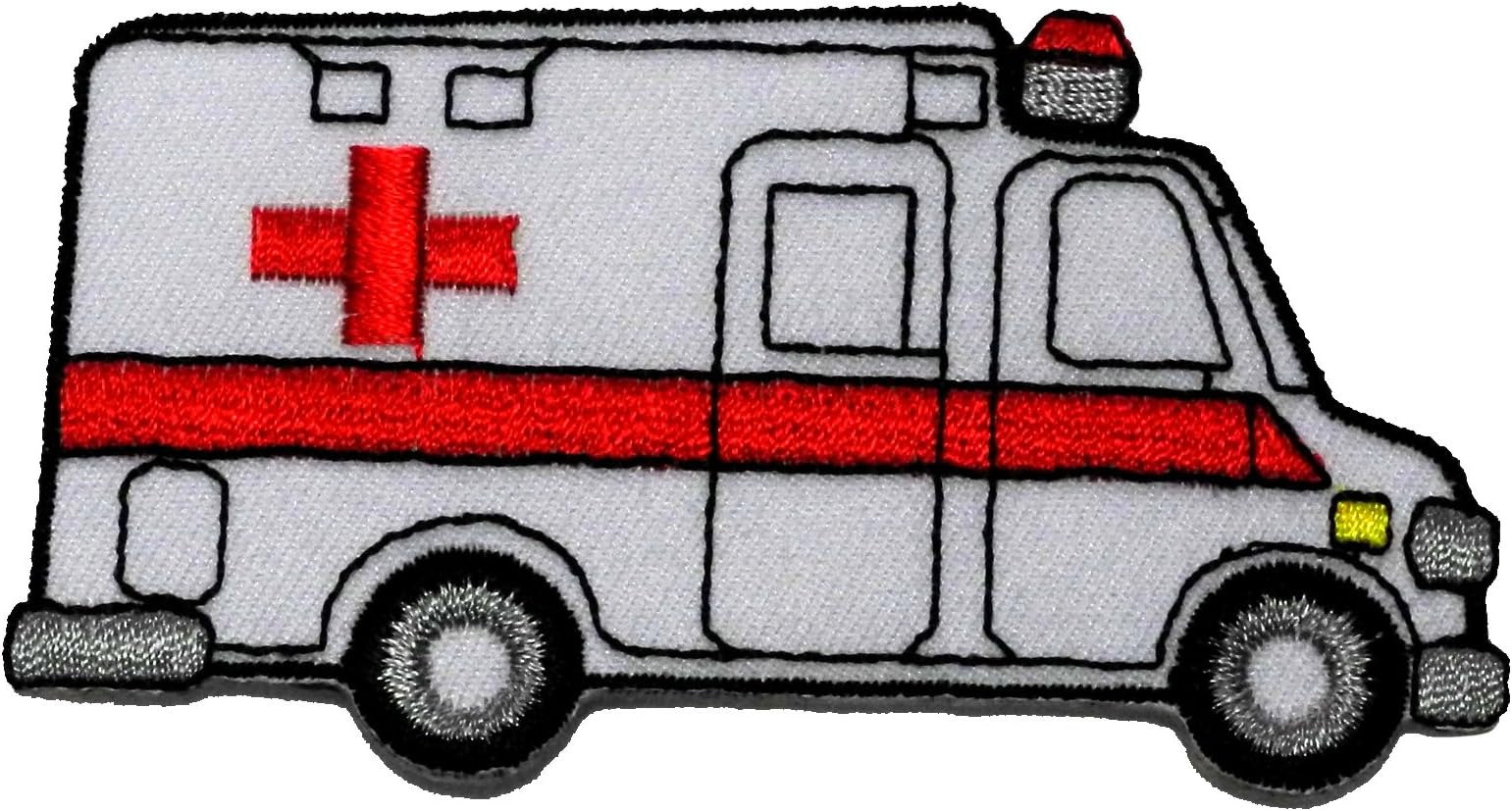 Ambulance DIY Applique Embroidered Sew Iron on Patch ABL-002