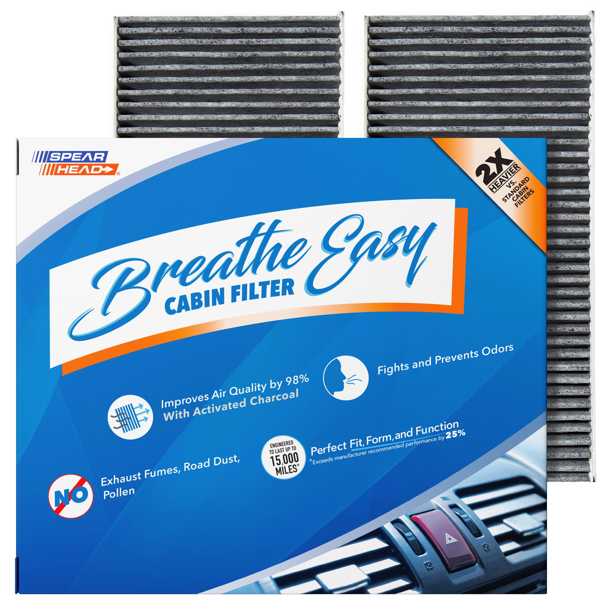 Spearhead Odor Defense Breathe Easy AC &amp; Heater Cabin Air Filter (BE-135)