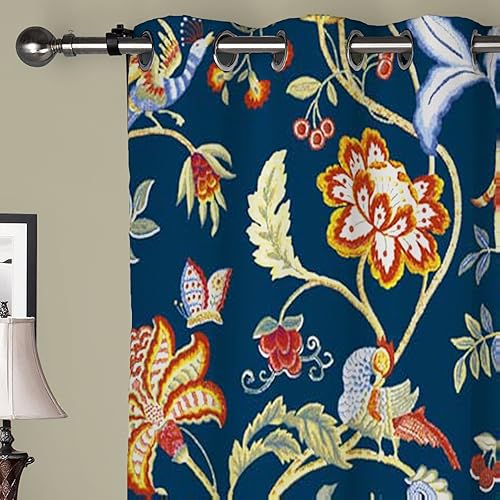 Aqua Curtains With Birds Amazon Com