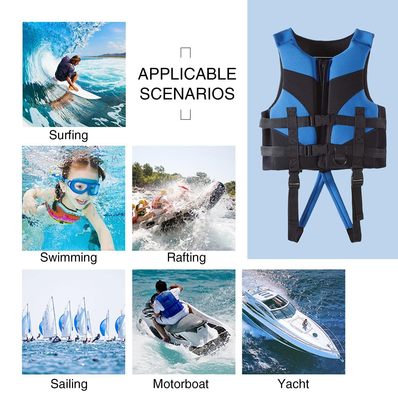 Gilet De Natation Enfant - Veste Flottante pour Bateau et Natation,Aide À L'Apprentissage De La Nage Pour Lac Plage Pêche Kayak Piscine Parc Aquatique