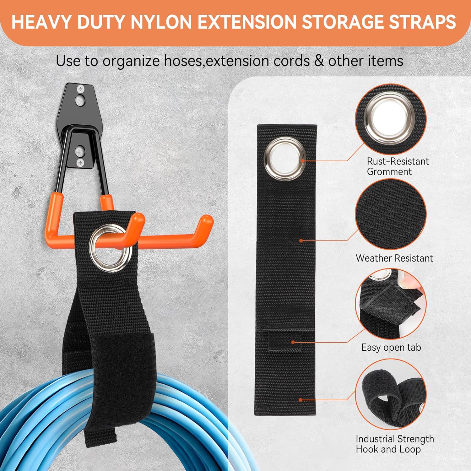 22Pack Garage Hooks Heavy Duty Utility Steel Garage Storage Hook Organization Wall Mount Hooks for Hanging Bike, Ladder and Garden Tools - Image 5