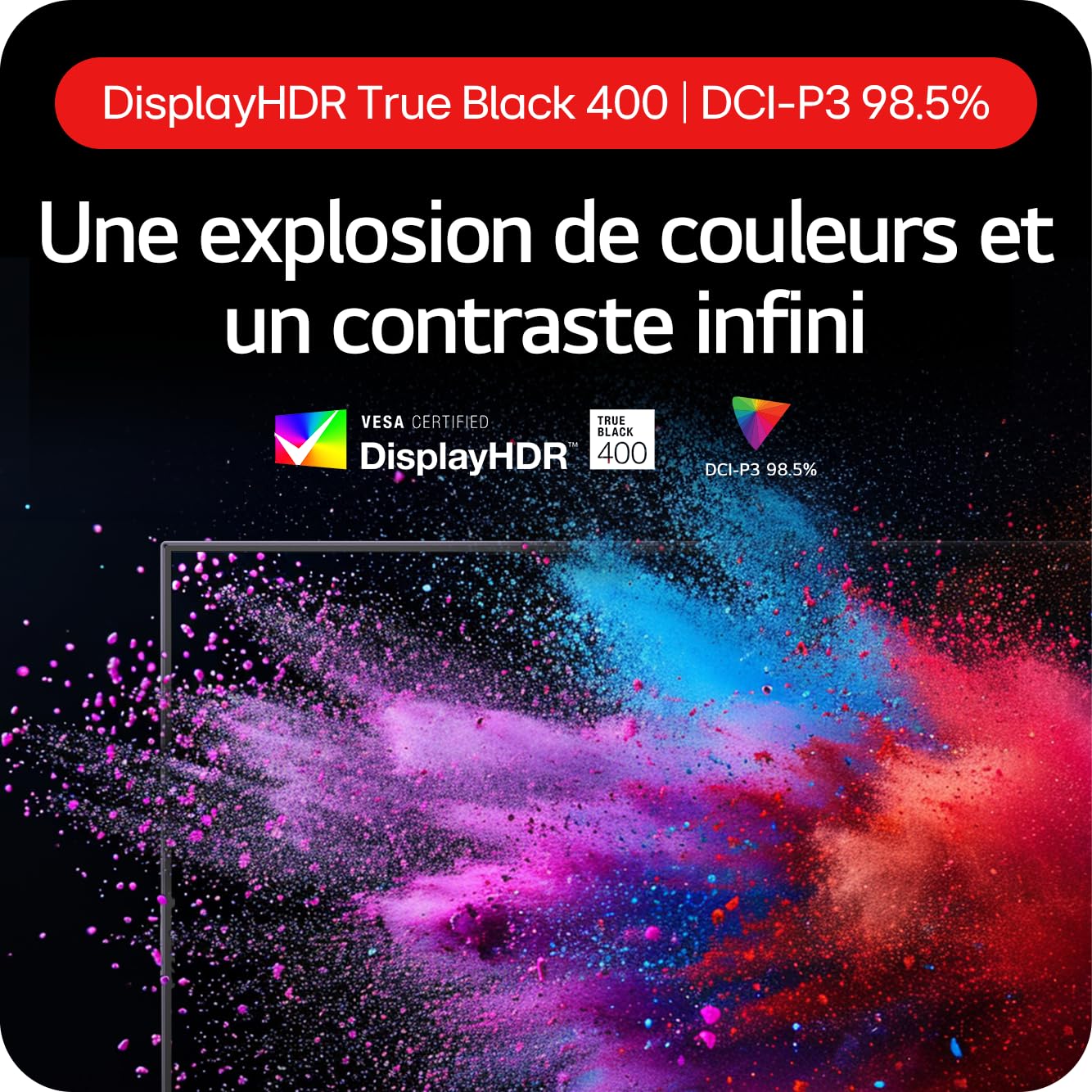 LG Ultragear™ OLED 32GS95UV-W Ecran PC Gaming 32" - Dalle OLED résolution 4K (3840x2160), 0.03 ms GtG 240Hz, DisplayHDR™ TrueBlack 400, DCI-P3 98.5% (CIE1976), AMD FreeSync Premium Pro, NVIDIA G-Sync