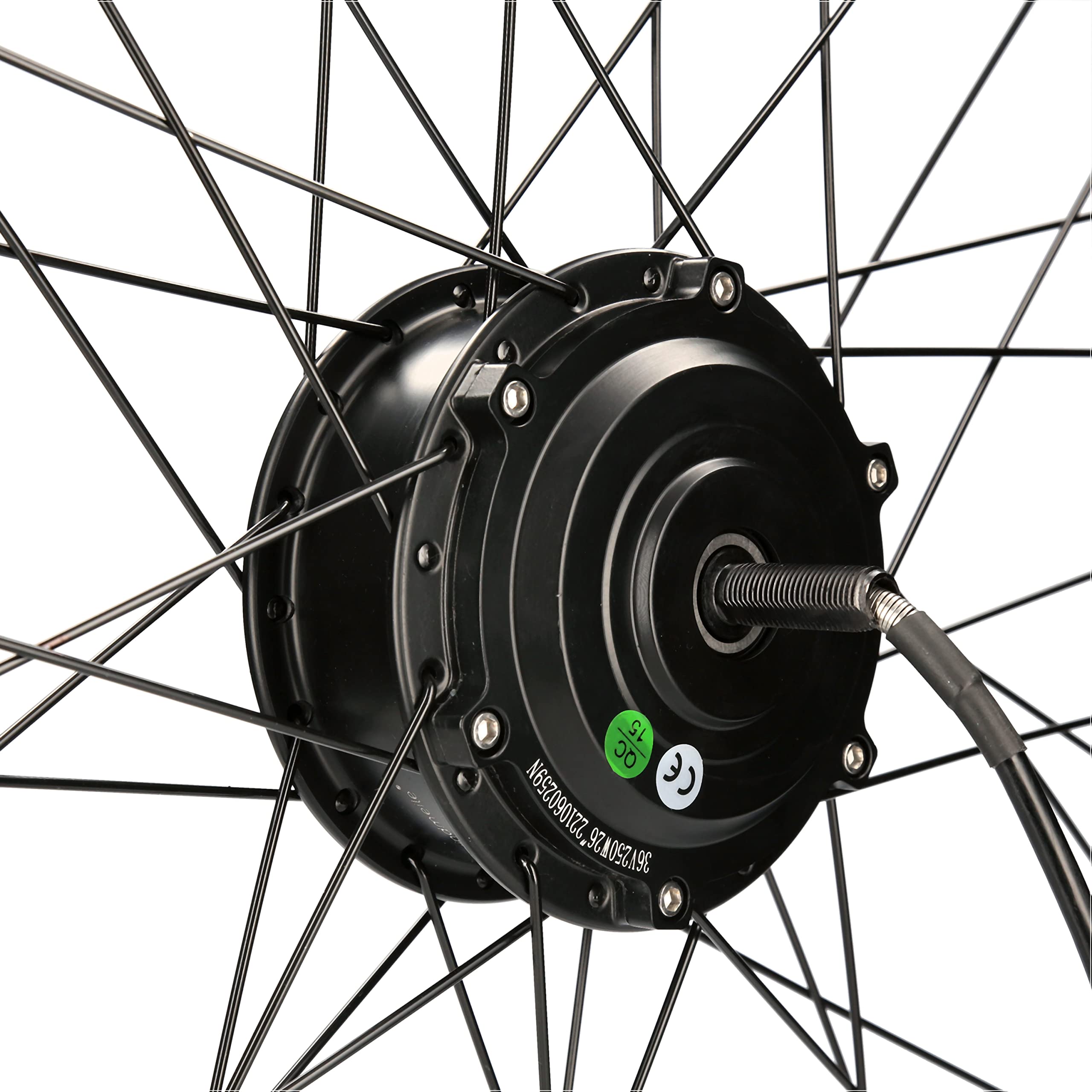 E-Bike Moteur moyeu Roue Avant, rayonné, Noir, 20'' 26'' 28'', 36V/48V 250W, E-Bike, vélo électrique, Pedelec